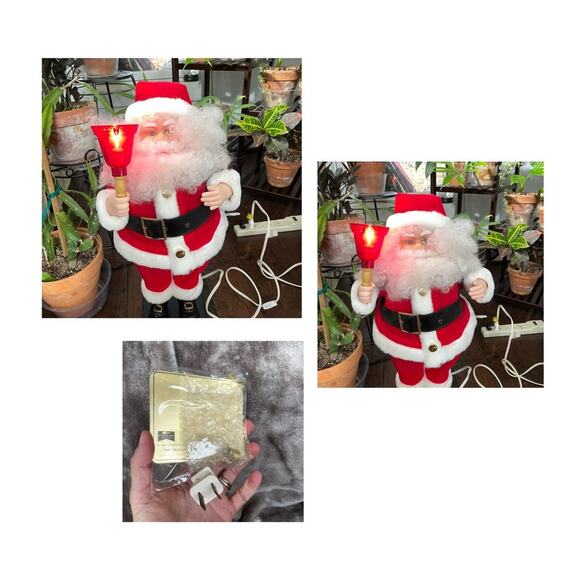 Vintage Telco Christmas Motionettes Santa Claus w/ Bell 1980s Animated READ - Picture 12 of 16